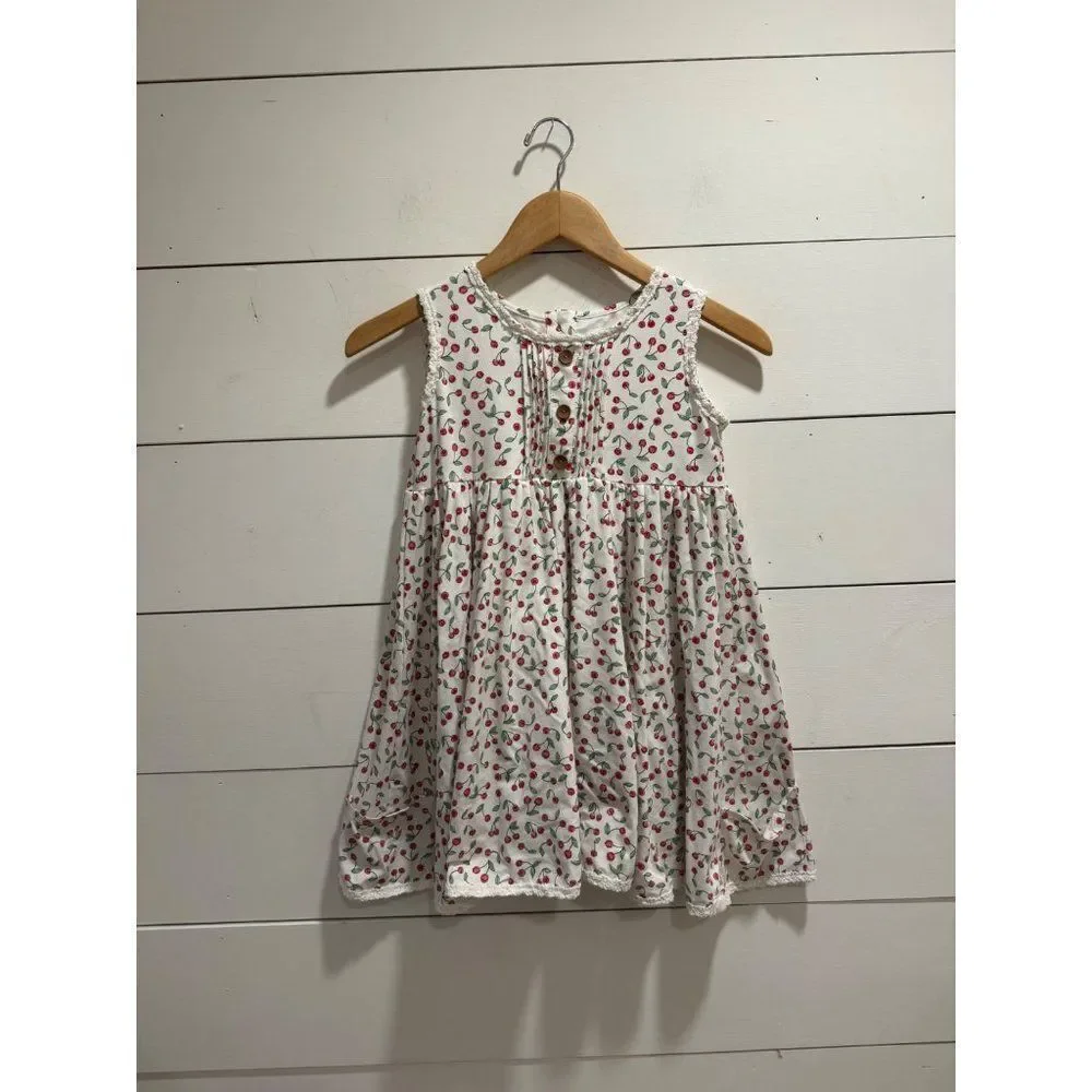 Sweet Honey Cherries Spin Dress Sz 12 Girls - Picture 1 of 7